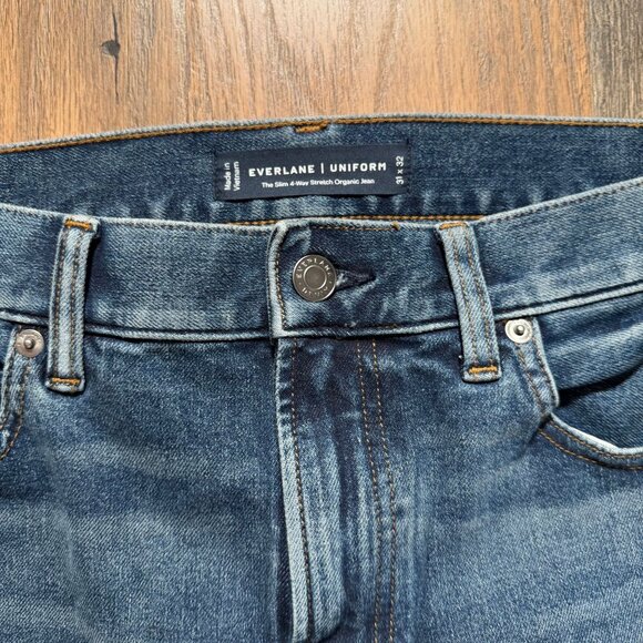 Everlane Uniform Slim 4 Way Stretch Organic Jeans Size 31x32 NWOT - Picture 2 of 4